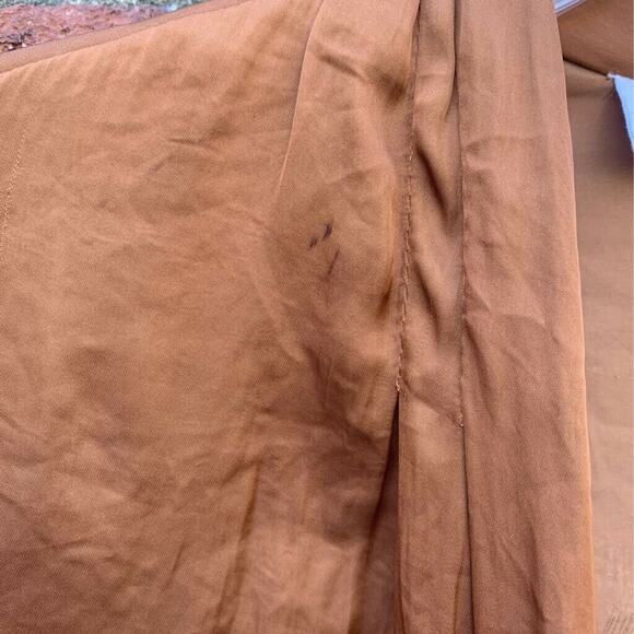 All In Favour Womens Faux Wrap Top Brown Long Sleeve V Neck M New - Picture 5 of 7